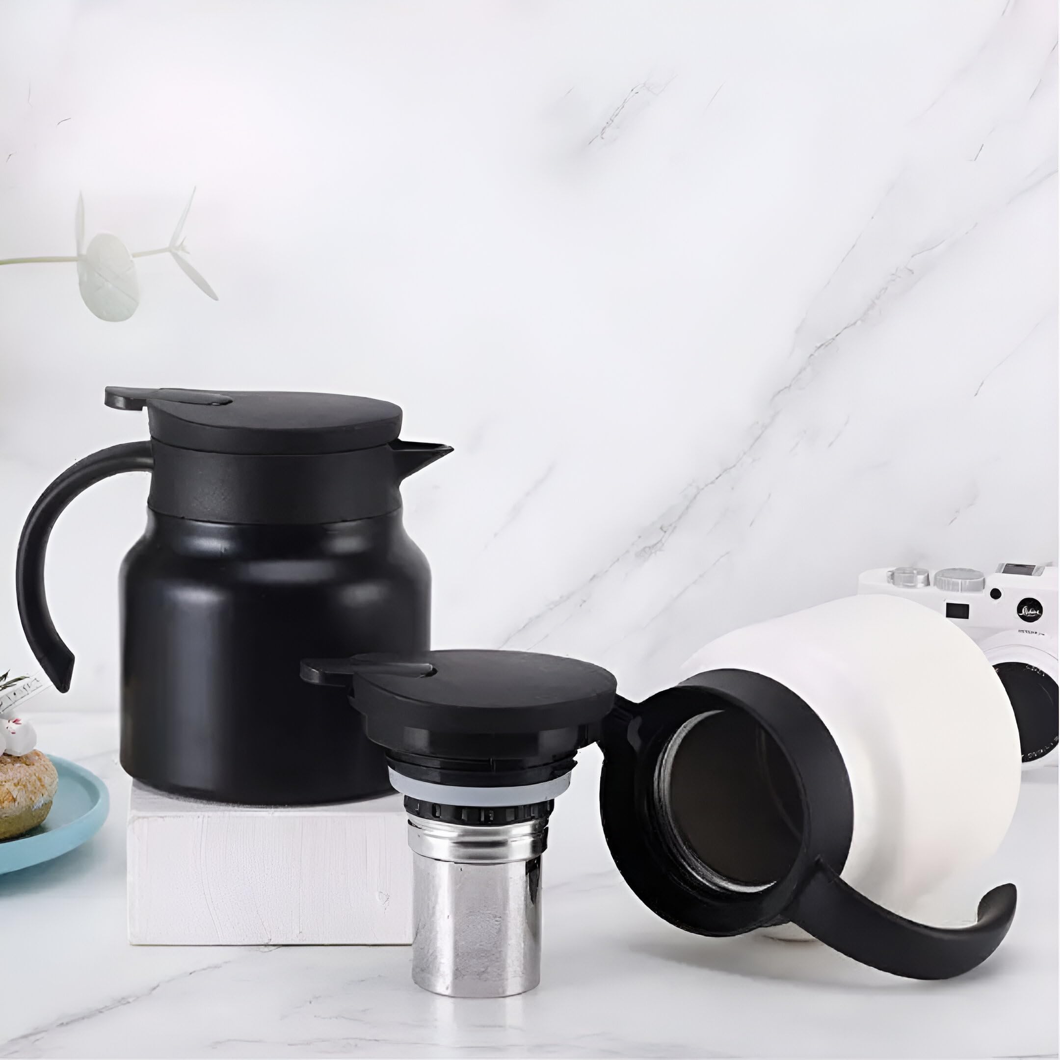 Vendly Teapot With Steel Infuser 1000Ml | Insulated Thermosteel Carafe With Handle | Bpa-Free, Keeps Drinks Hot & Cold For Home